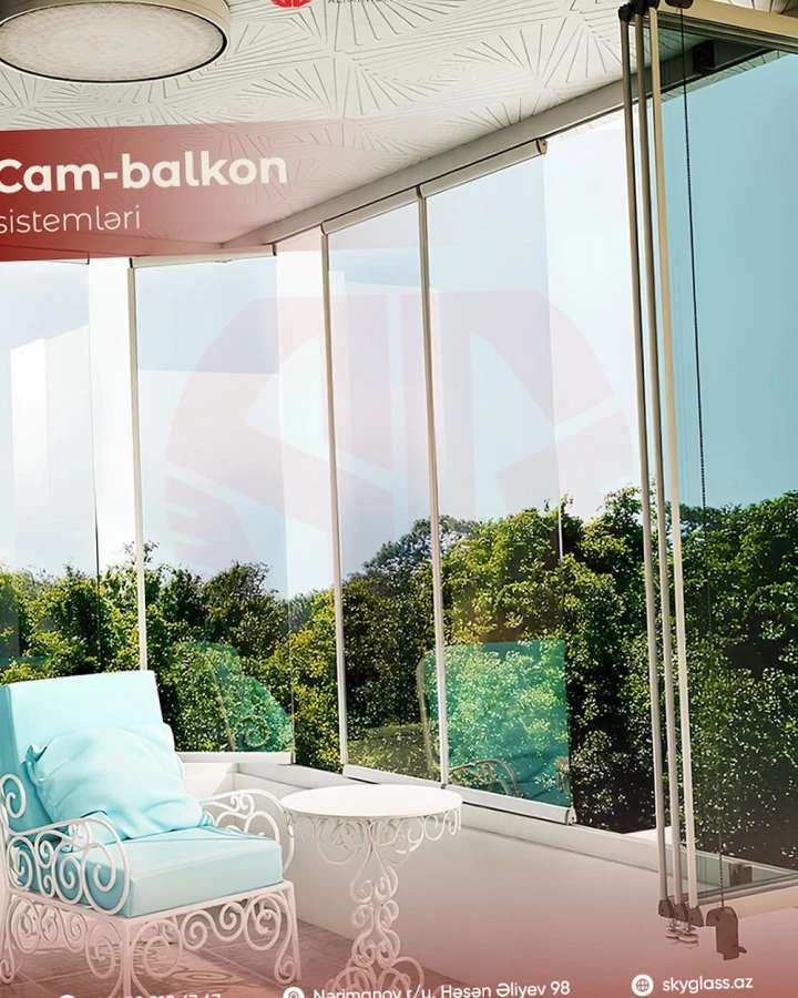 Skyglass cam balkon sistemləri (Bakı)
