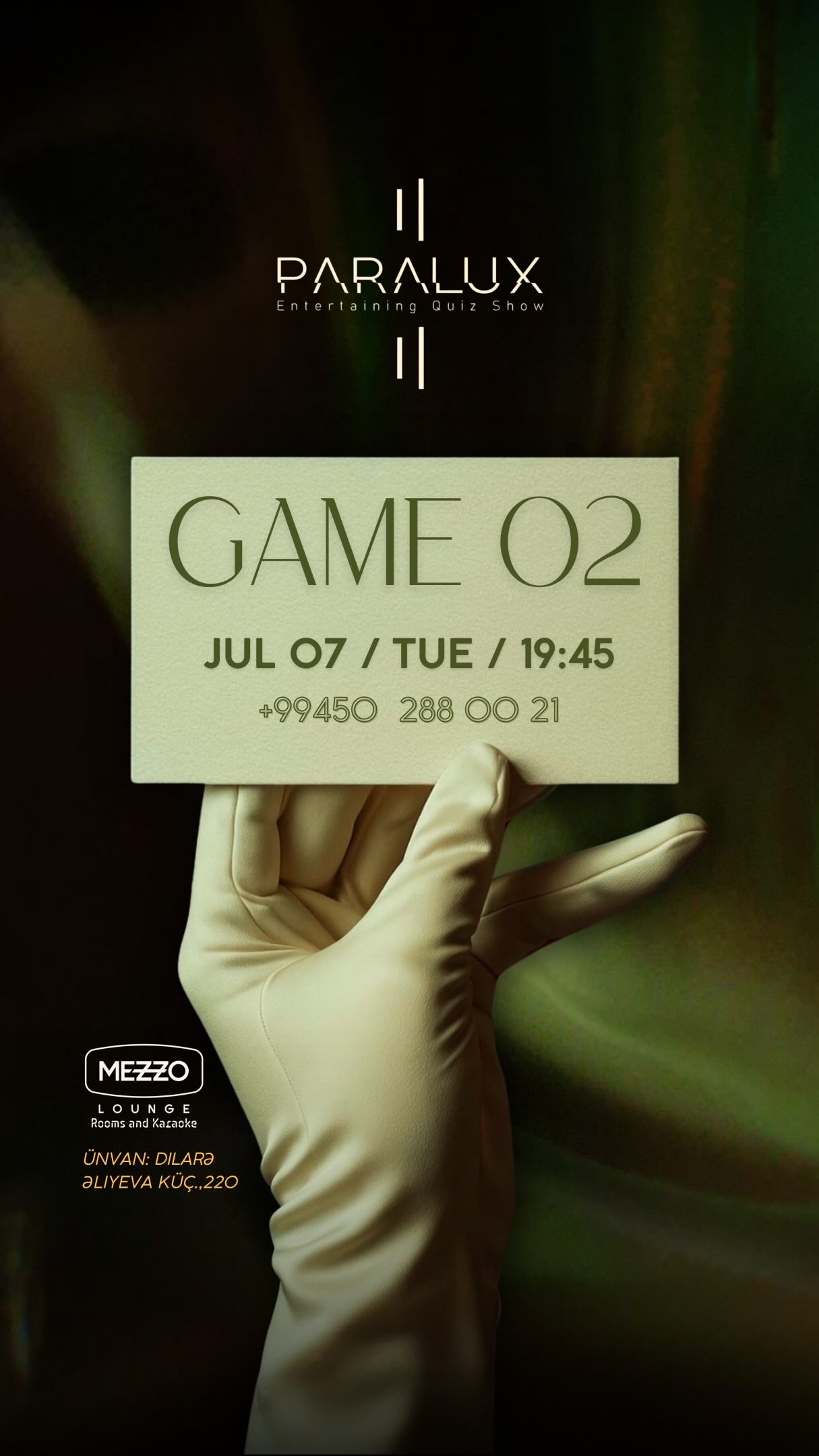Paralux Quiz at Mezzo Lounge