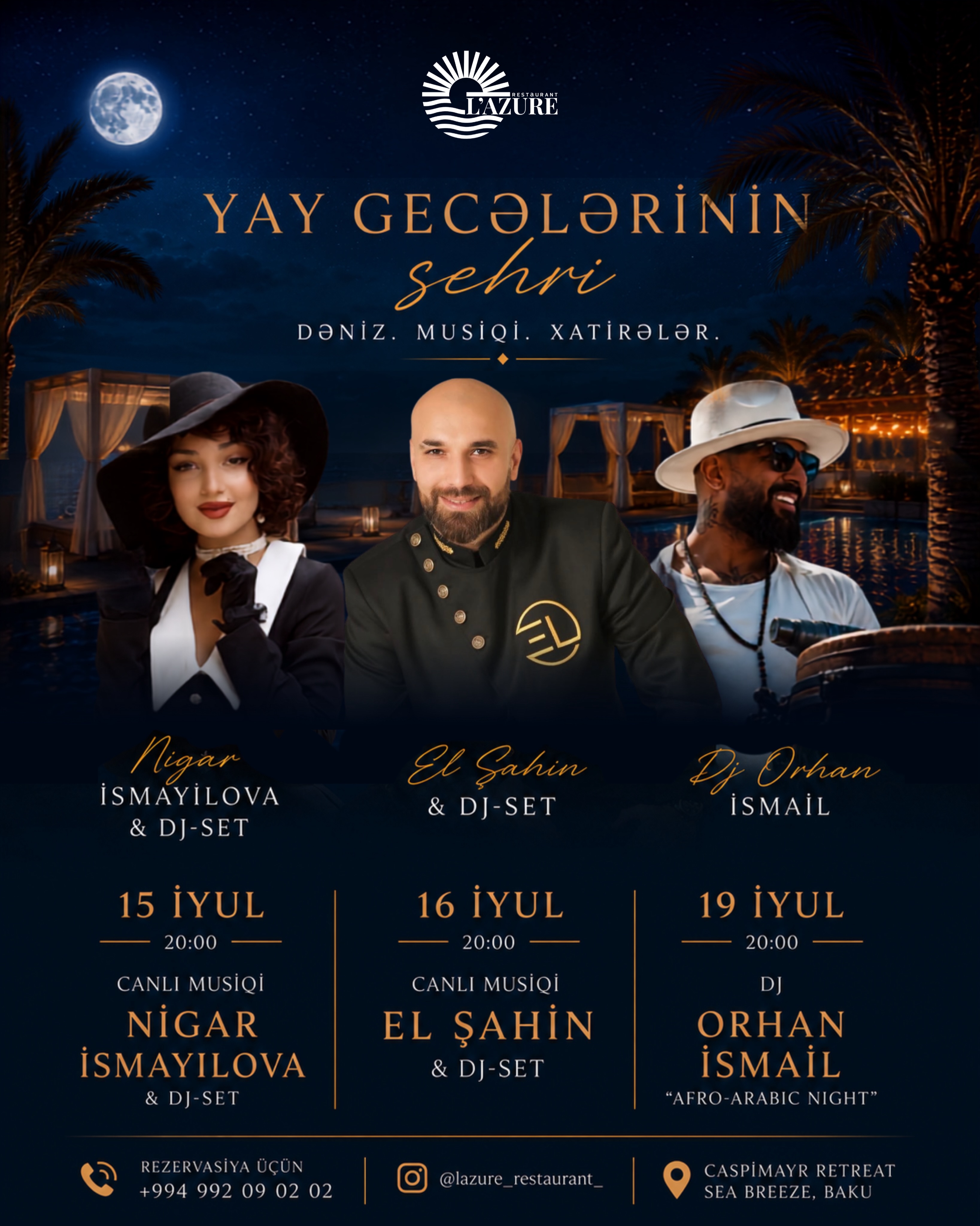 Yay Gecələri Lazure Restaurant-da