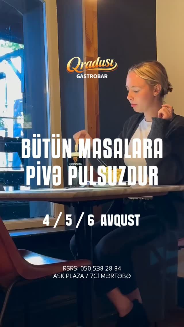 Специальная акция в Qradusi Gastrobar