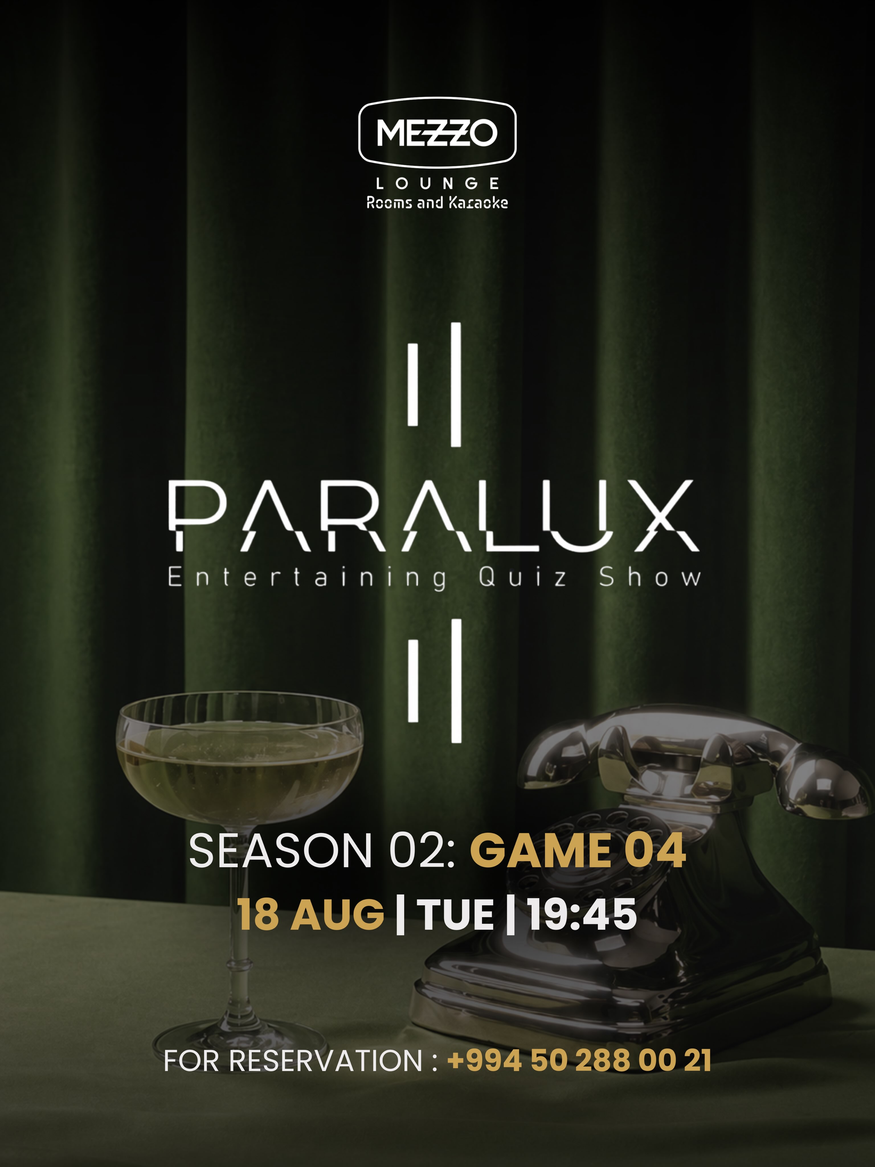 Paralux Quiz at Mezzo Lounge