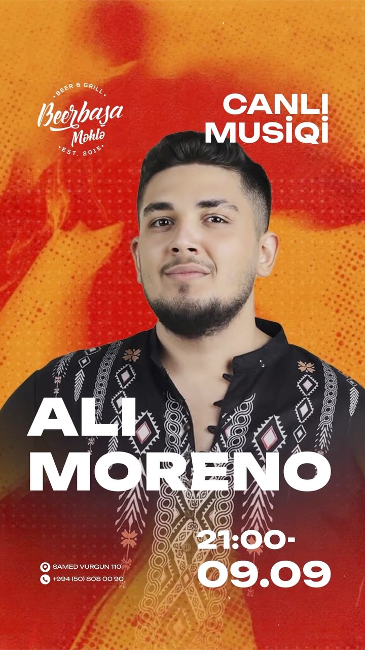 Canlı Musiqi Axşamı: Ali Moreno ilə