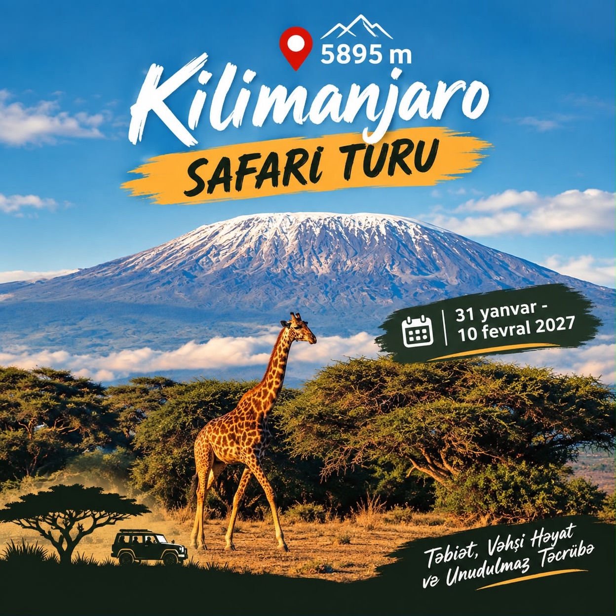 Journey to Africa's Highest Peak: Kilimanjaro & Safari Tour!