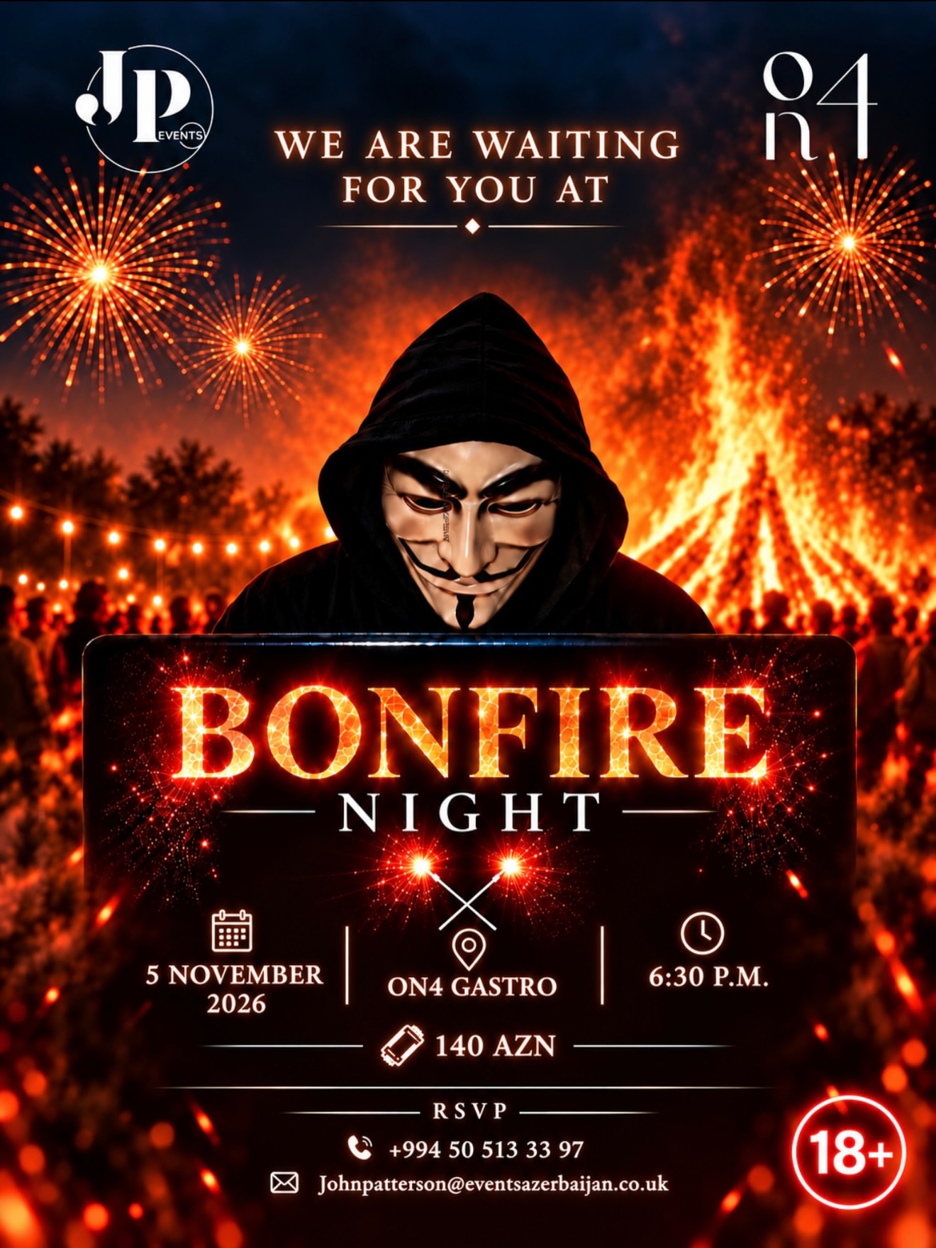 Bonfire Night at ON4 GASTRO!